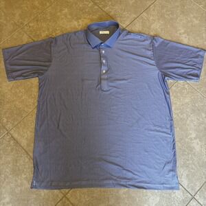 NWOT Collars and Co Mens 3XL Featherweight Performance Dress Collar Polo Blue